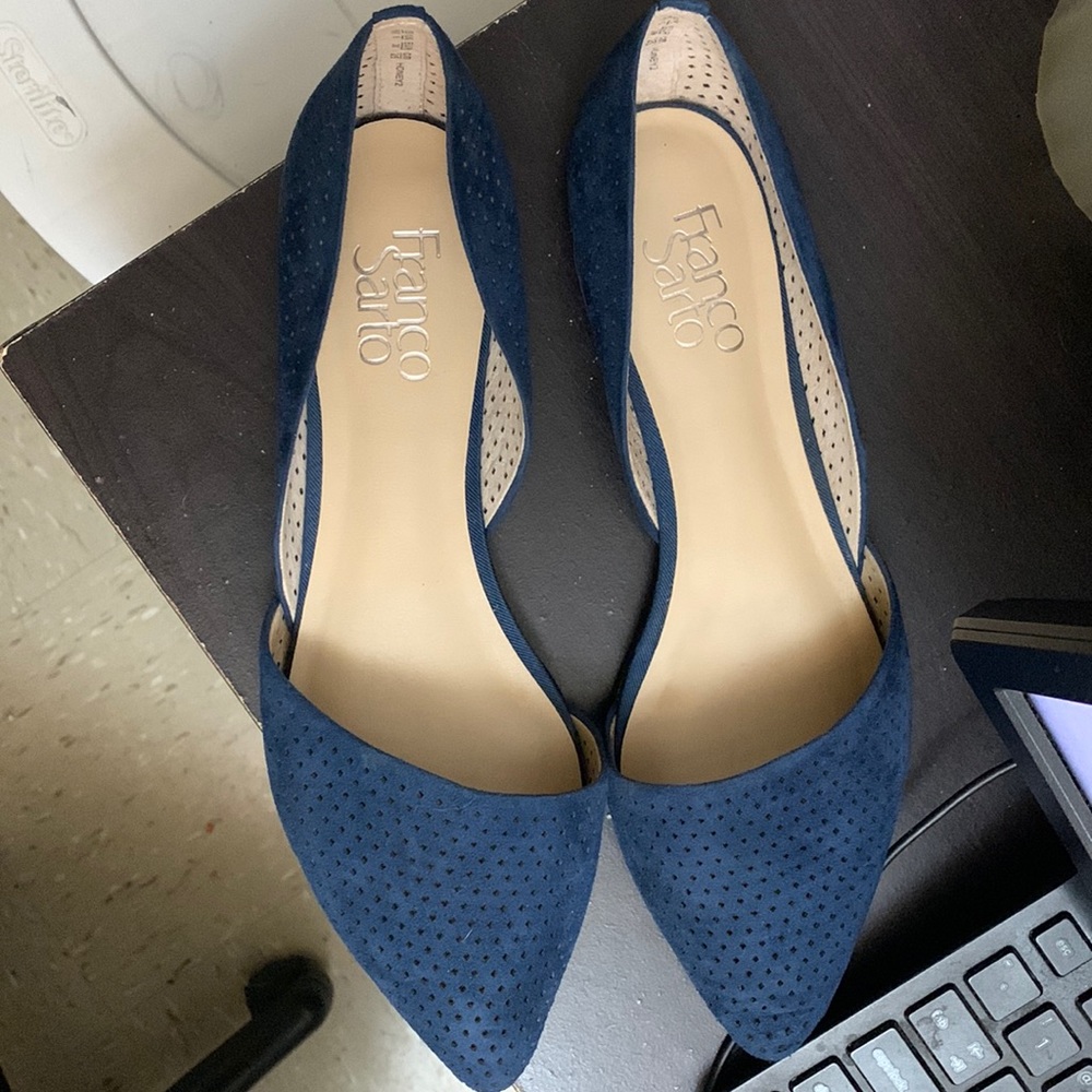 Franco sarto  size 8m flat shoes color. Blue